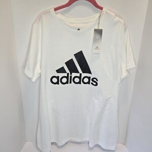 Adidas White T-Shirt Women's 2X NWT